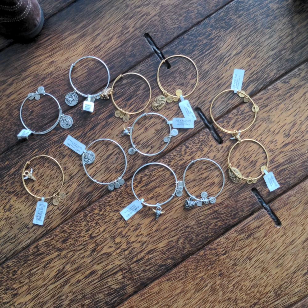 Alex and Ani bundle of 11 bangles